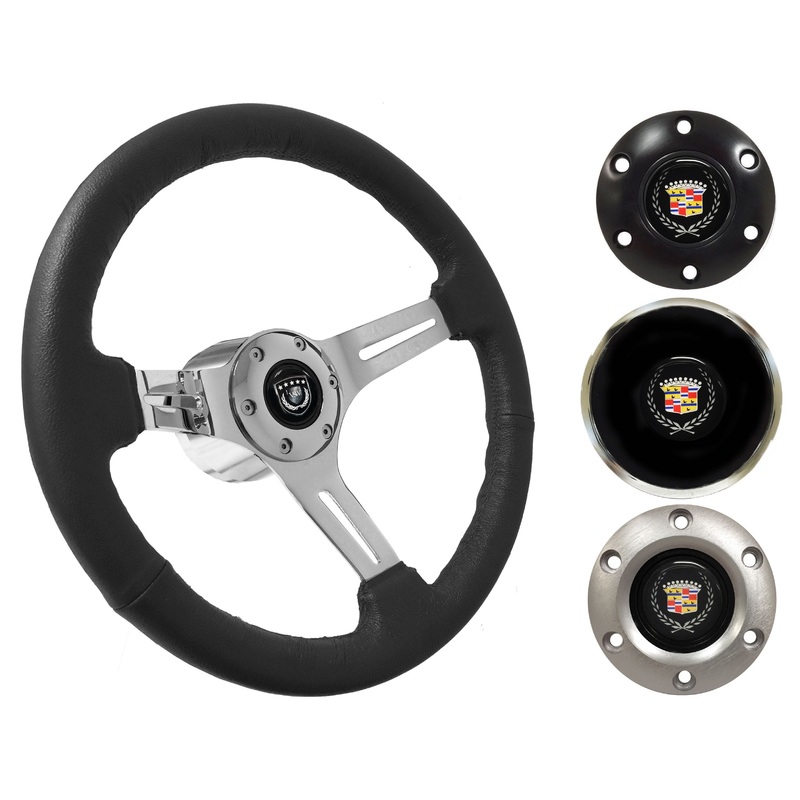 1969-89 Cadillac Steering Wheel Kit | Black Leather | ST3012BLK