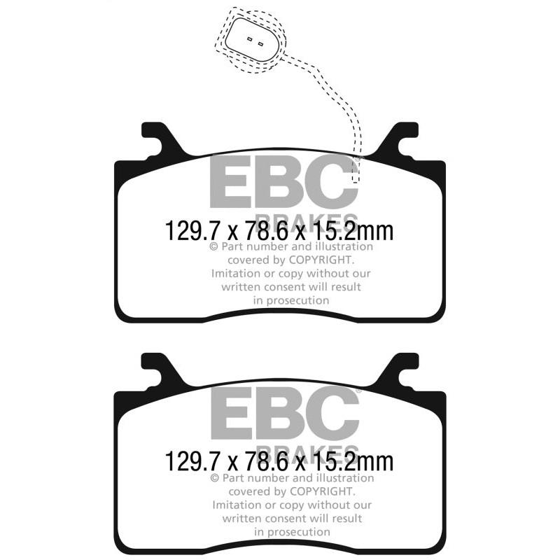EBC 2016+ Alfa Romeo Guilia 2.0T Redstuff Front Brake Pads