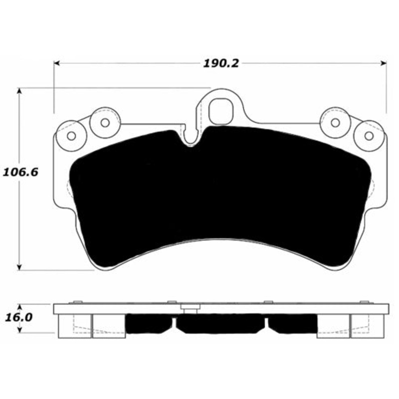 Porterfield Brake Pads for 2007 VOLKSWAGEN TOUAREG 350mm F/Discs