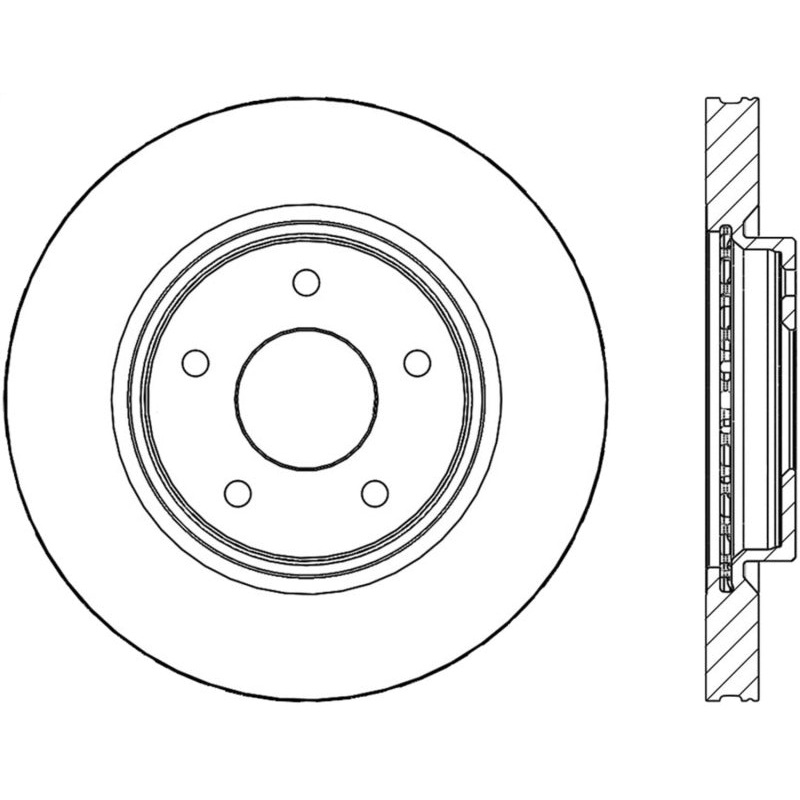 Stoptech 14-17 Nissan Rogue / Nissan Leaf Performance Front Cryo Brake Rotor