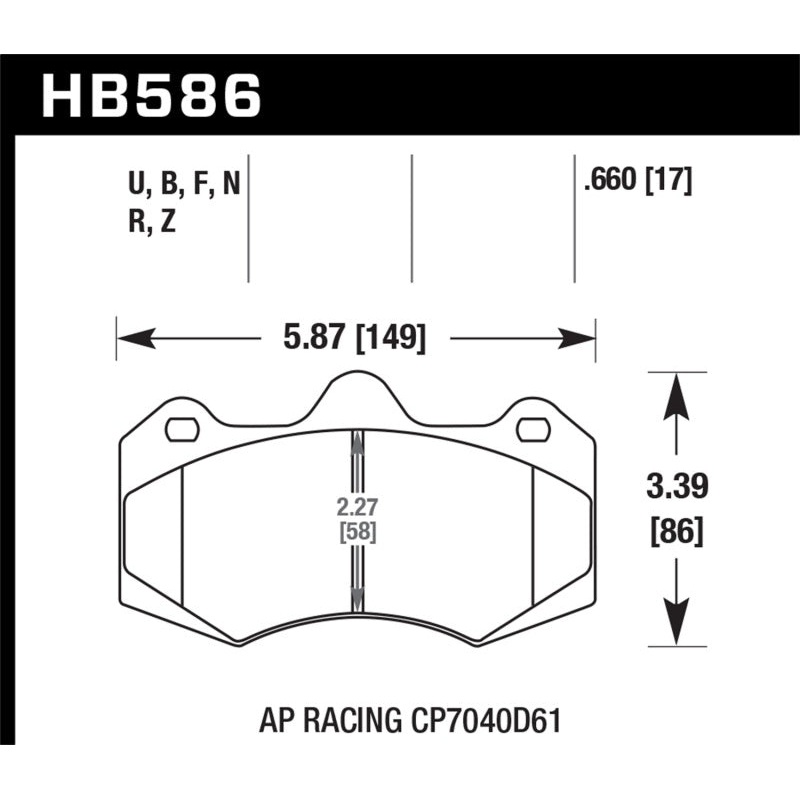 Hawk AP Racing CP7040 Performance Ceramic Street Brake Pads