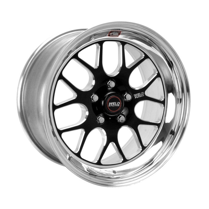 Weld S77 17×7 / 5×4.75 BP / 5.3in. BS Black Wheel (Medium Pad) – Non-Beadlock