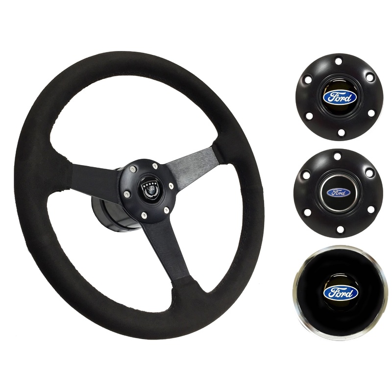 1965-68, 70-77 Ford Truck Steering Wheel Kit | Black Ultralux Suede | ST3582BLK