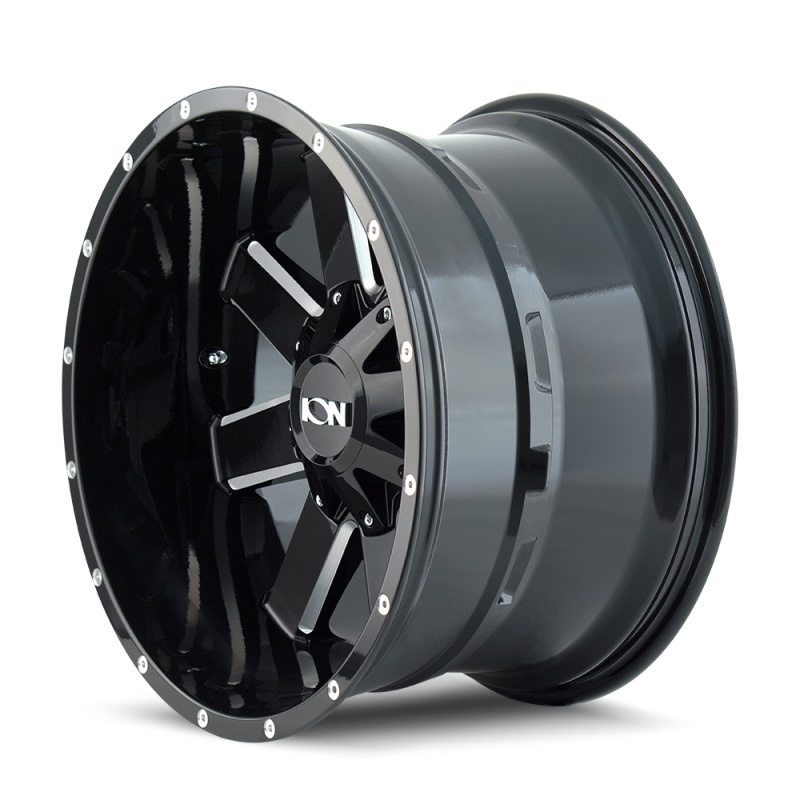 ION Type 141 20×10 / 8×180 BP / -19mm Offset / 124.1mm Hub Gloss Black Milled Wheel