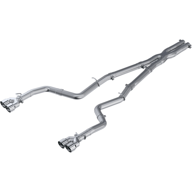 MBRP 3-Inch Race Profile Quad Exit Cat-Back Exhaust w/ Stainless Steel Tips | 2015 – 2016 Dodge Challenger (S7116AL)