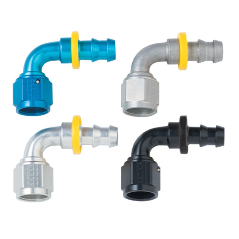 Fragola -10AN Push-Lite End 90 Degree – Blue