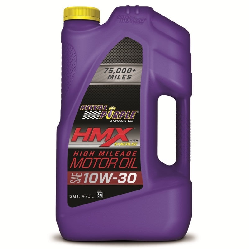 HMX Premium Synthetic High Mileage 10W-30 Motor Oil – 5 Quart (Case of 3) by Royal Purple