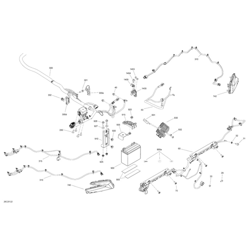Starter Wiring Harness by Can-Am