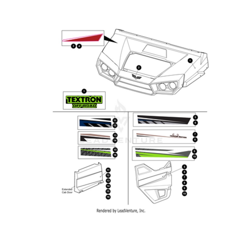 Door Decal Left (For Stampede) by Arctic Cat