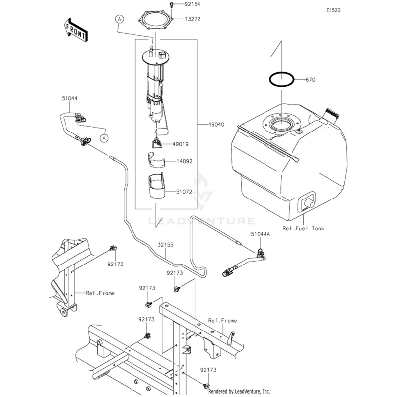 Tube-Assembly,Pipe-Injection Pipe by Kawasaki