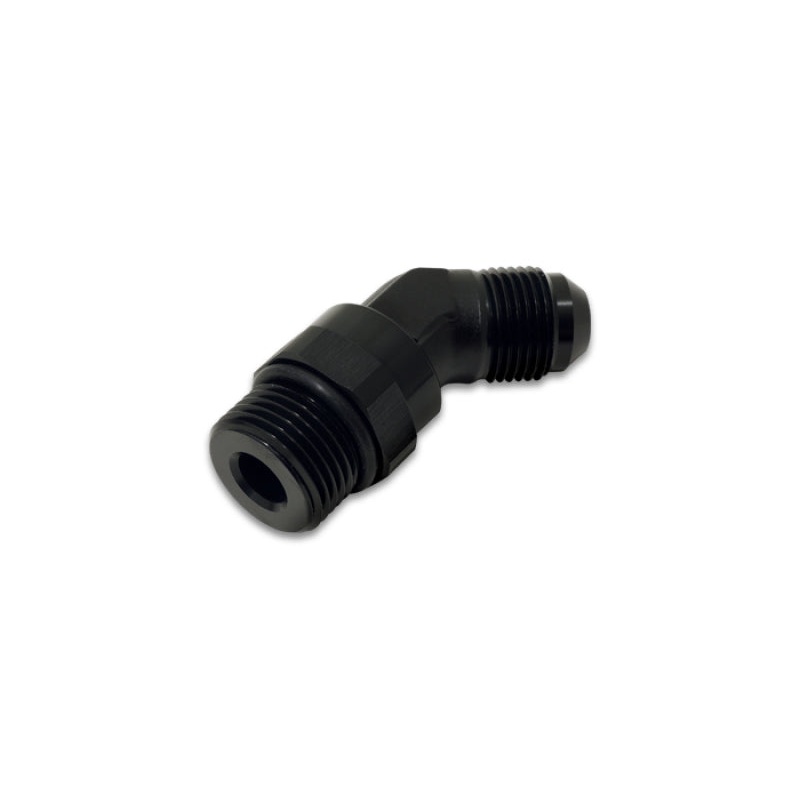 Vibrant -10AN Male to Male -8AN Straight Cut 45 Degree Adapter Fitting – Anodized Black