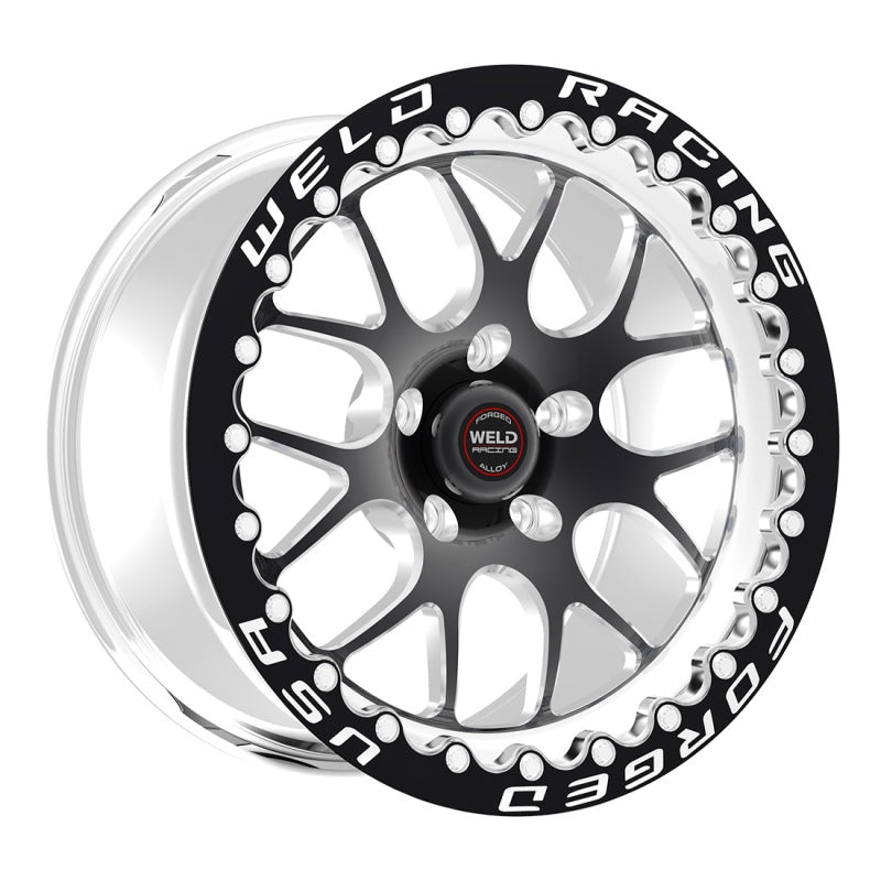 Weld S77 17×10.5 / 5x112mm BP / 7.3in. BS Black Wheel (Medium Pad) – Beadlock