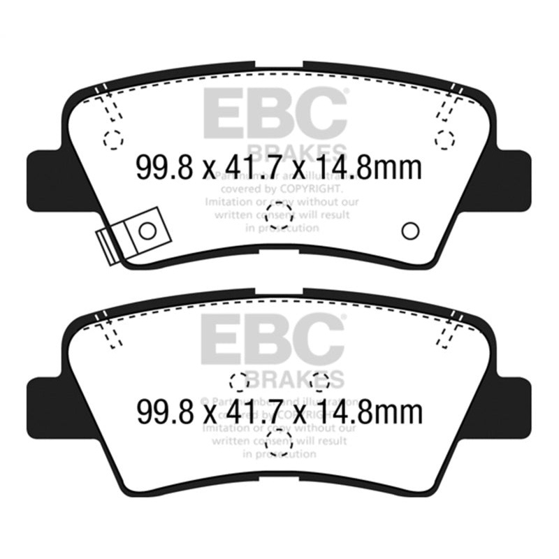 EBC 12+ Hyundai Elantra GT 2 Redstuff Rear Brake Pads