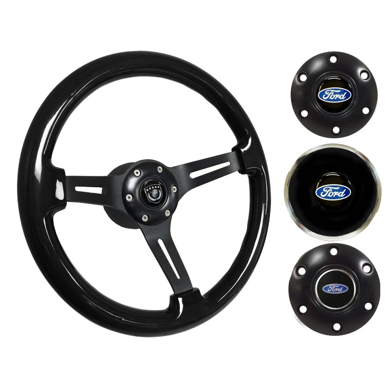 1965-69 Ford Ranchero Steering Wheel Kit | Black Ash Wood | ST3073