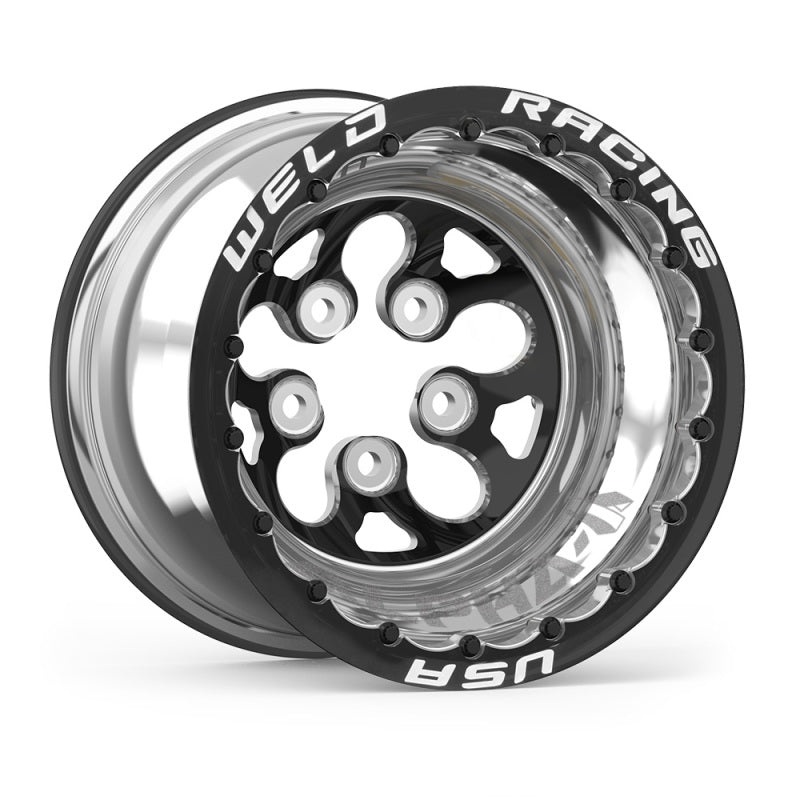 Weld Alpha-1 15×12 / 5×4.5 BP / 5in. BS Black Wheel – Black Single Beadlock MT