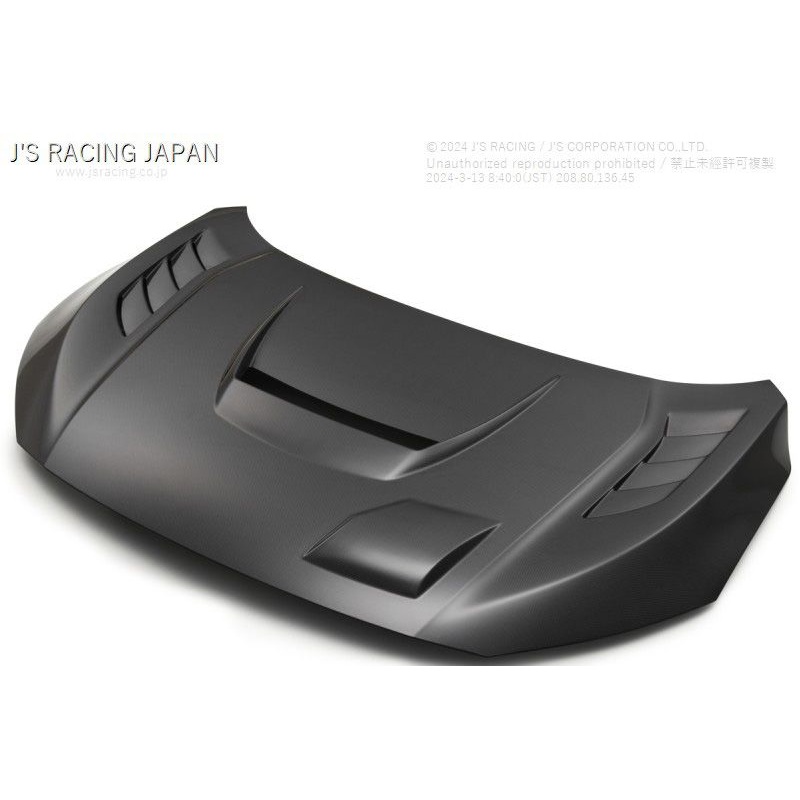 J’s Racing’s Type V Aerobonnet Carbon/FRP Hood 2017-2021 Honda Civic Type R Fk8
