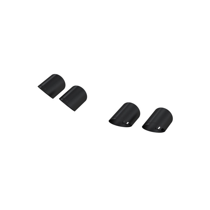 MBRP [15-24 Ford Mustang] T304 SS 4in OD / 6.5in Length Quad Tip Cover Kit – Black Tip | T5198BLK