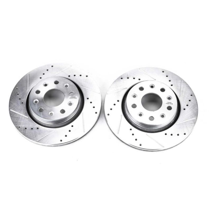Power Stop 18-19 Jeep Wrangler Front Evolution Drilled & Slotted Rotors – Pair