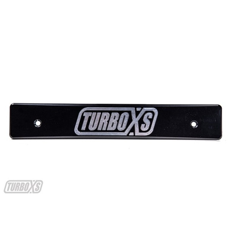 Turbo XS 08-14 Subaru WRX/STi Billet Aluminum License Plate Delete Black Machined TurboXS Logo