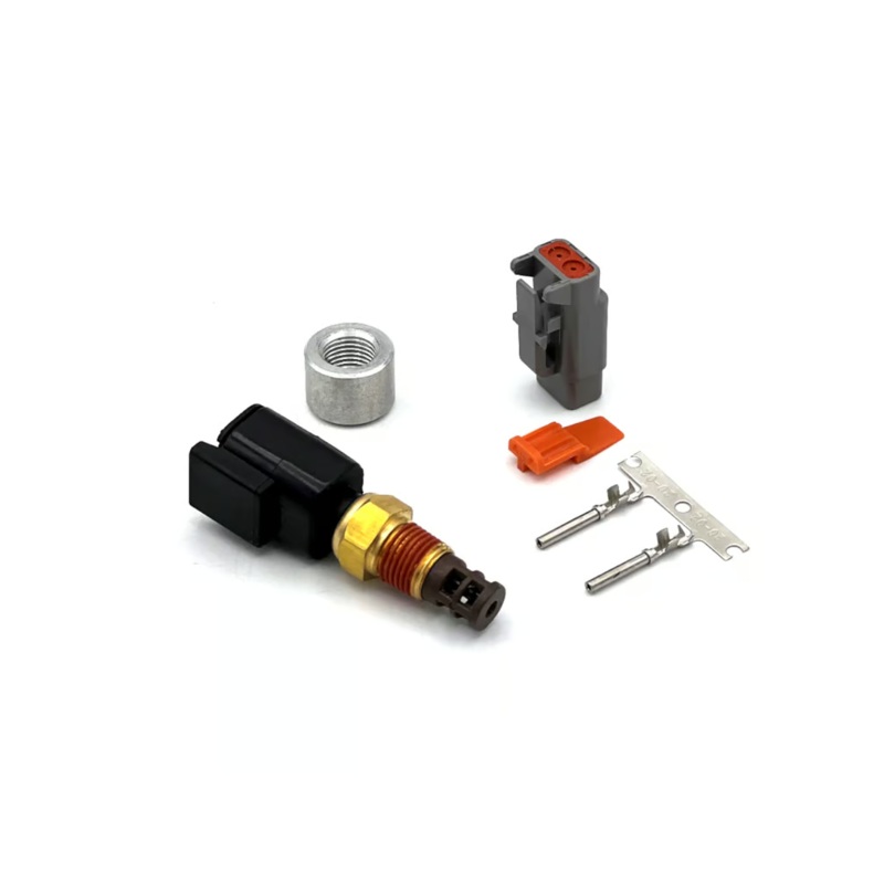 AEM DTM-Style Air Temp Sensor Kit (-20C to 150C / -4F to 302F – 1/8 in. NPT Aluminum Bung, Connector, and Pins)