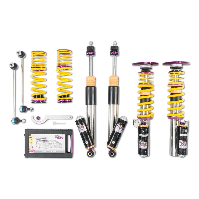 KW Suspension V4 3-Way Clubsport Coilovers w/o Electronic Dampening Control – 15-20 Audi A3/S3 / 15-21 Volkswagen GTI / Golf R
