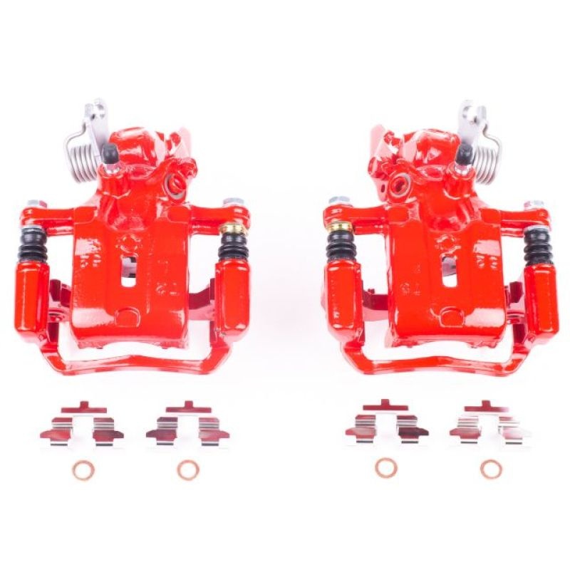 Power Stop 2002 Infiniti G20 Rear Red Calipers w/Brackets – Pair