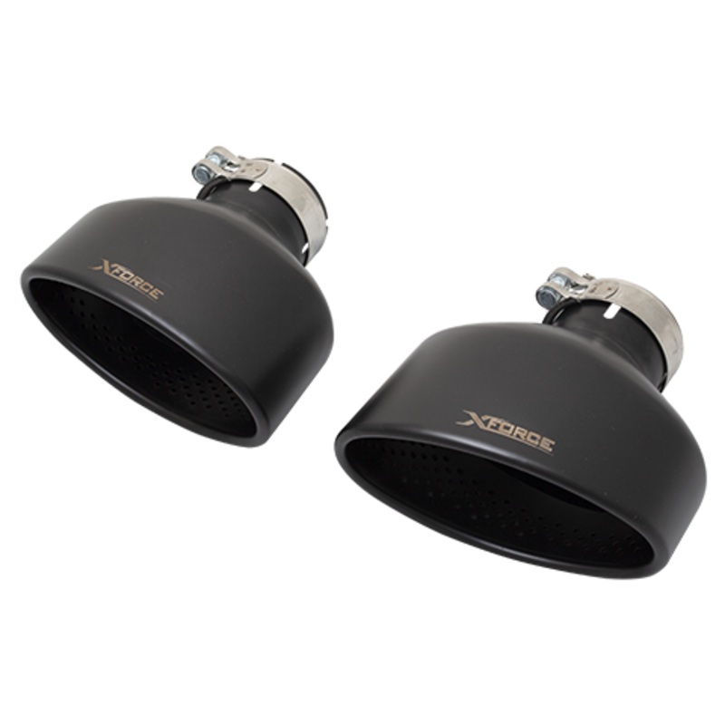 XForce Black Exhaust Tips | 2017-2021 Audi RS3 (ESRS317BLKTIP)