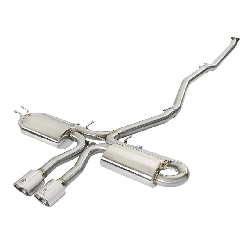 aFe Takeda 3 IN to 2-1/2 IN 304 Stainless Steel Cat-Back Exhaust System w/ Polished Tips – 2017-2020 Honda Civic Si Sedan