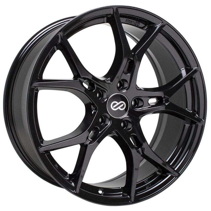 Enkei Vulcan 19X8.0 35mm Offset 5×114.3 Bolt 72.6mm Bore Gloss Black Wheel