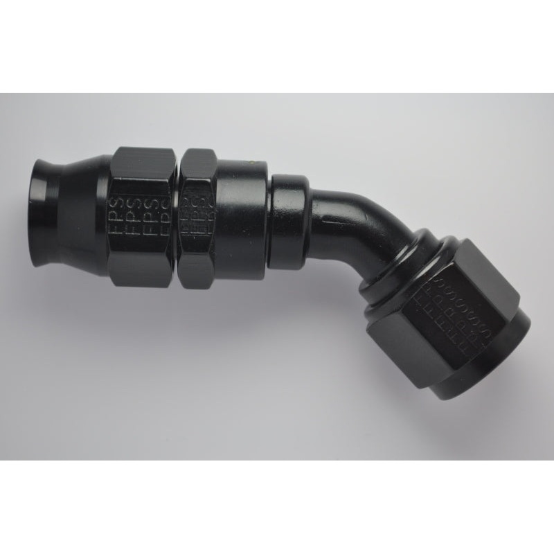 Fragola -8AN Real Street x 45 Degree Hose End Black For PTFE Hose