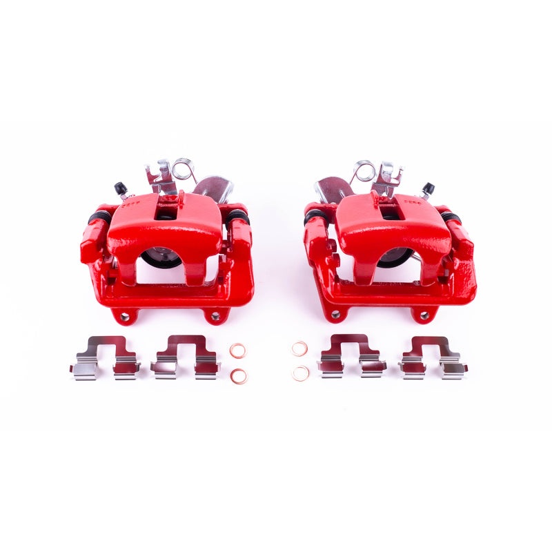 Power Stop 05-09 Audi A4 Rear Red Calipers w/Brackets – Pair