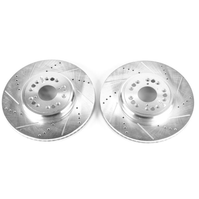 Power Stop Front Evolution Drilled & Slotted Rotors Pair Lexus LS400 1995-2000 | JBR789XPR