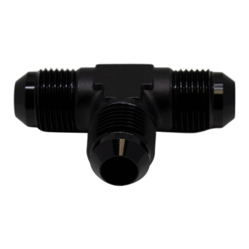 DeatschWerks 8AN Male Flare to 8AN Male Flare to 8AN Male Flare Tee Fitting – Anodized Matte Black