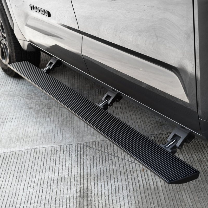 Go Rhino 22-23 Toyota Tundra CrewMax Cab 4dr E-BOARD E1 Electric Running Board Kit – Tex. Blk