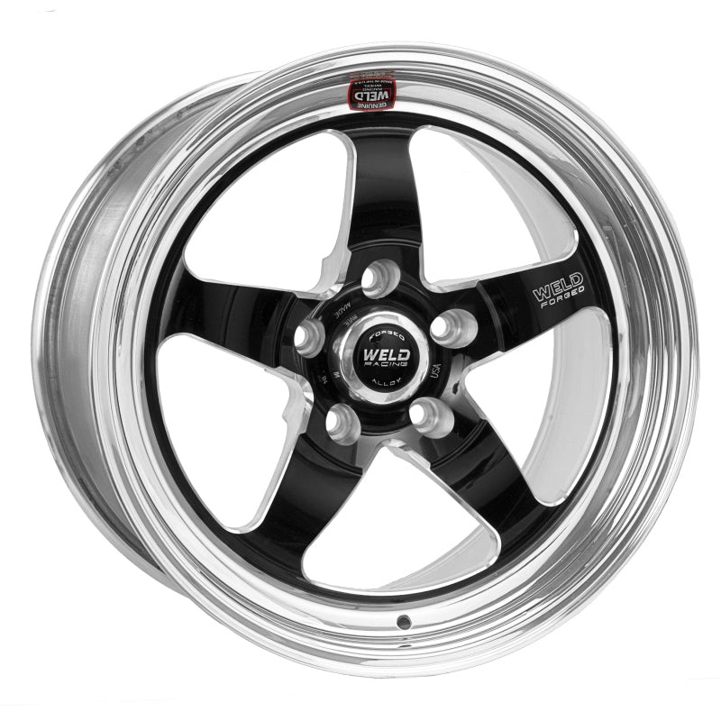 Weld S71 18×12 / 5×4.75 BP / 4.7in. BS Black Wheel (Medium Pad) – Non-Beadlock