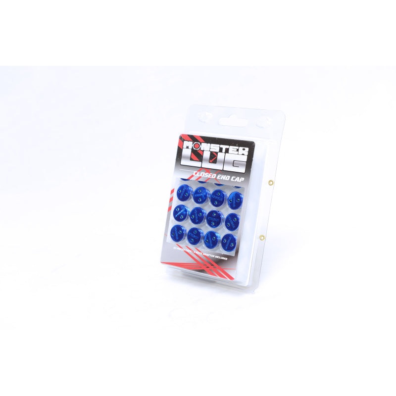 Wheel Mate Monster Lug Caps M14x1.50 Set of 20 – Blue – Plastic