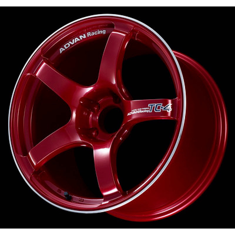 Advan TC4 17×7.5 +43 5-112 Racing Candy Red & Ring Wheel