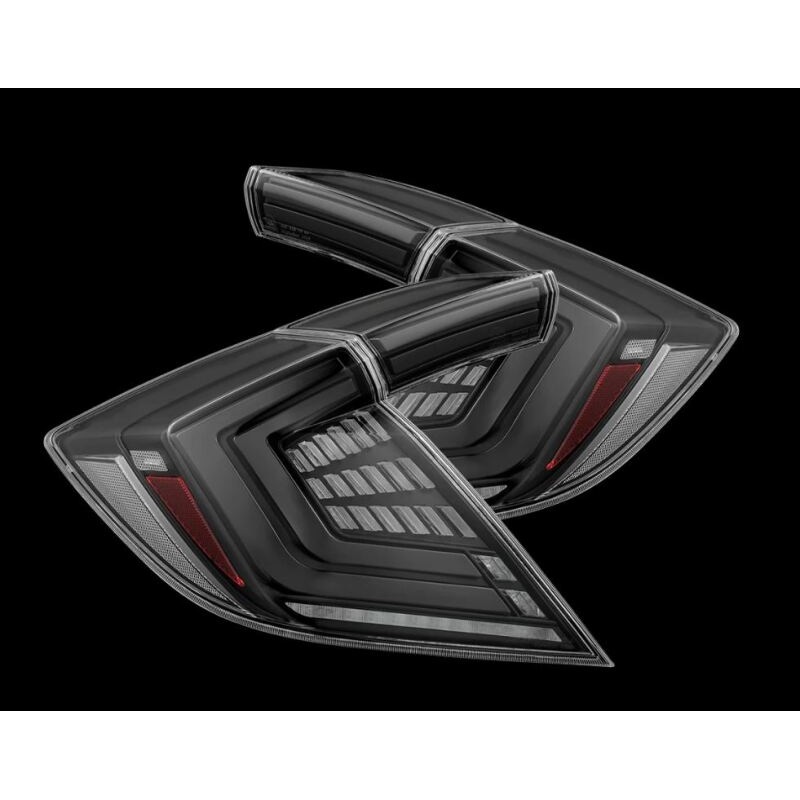 AlphaRex 16-21 Honda Civic Hatchback/ Type-R FK8 Nova-Series LED Tail Lights (Pair) – Alpha Black