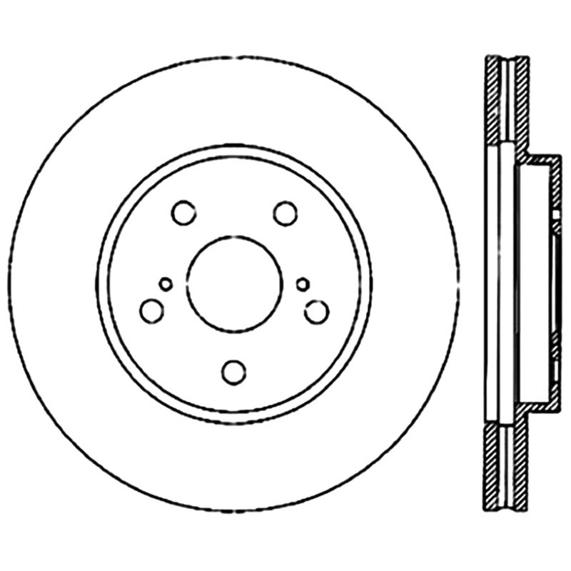 Stoptech 06-15 Lexus IS250 / 02-06 Toyota Camry / 04-10 Toyota Sienna Front Cryo Brake Rotor
