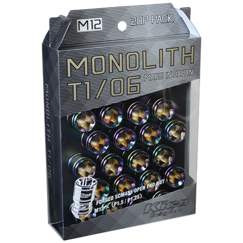 Project Kics 12 x 1.5 Neochrome T1/06 Monolith Lug Nuts – 20 Pcs | WMN01N