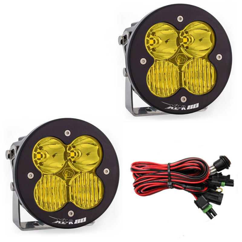 Baja Designs XL R 80 Series Driving Combo Pattern Pair LED Light Pods – Amber