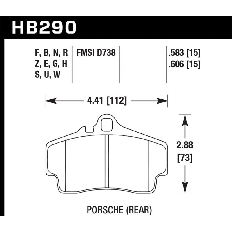 Hawk 98-08 Porsche 911 Carrera 2 / 07-08 Boxster S / 06-08 Cayman S Rear DTC-60 Race Brake Pads
