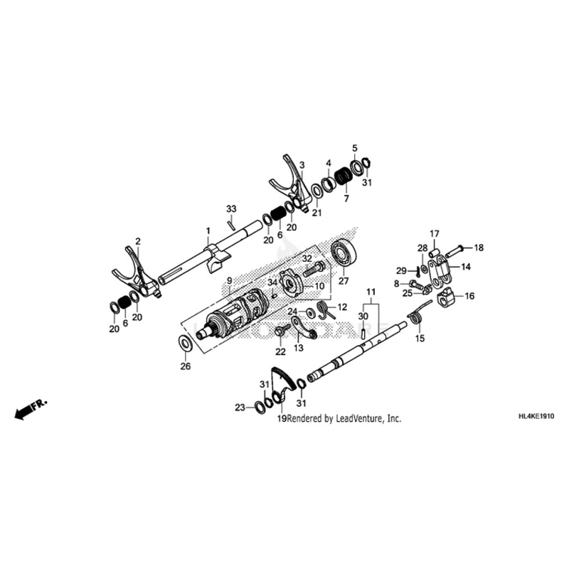 Pivot, Shift Drum Stopper Arm by Honda
