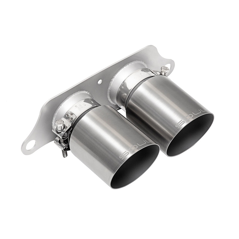 SOUL 14-19 Porsche 991.2 GT3 / GT3 RS Bolt-On Exhaust Tips – 4in Straight Cut Brushed Finish Tips