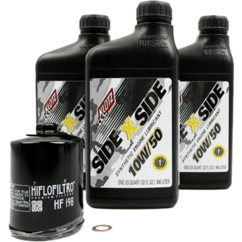 SXS Oil Change Kit 10W50 / W Oil Filter, Polaris Ranger & RZR by Klotz