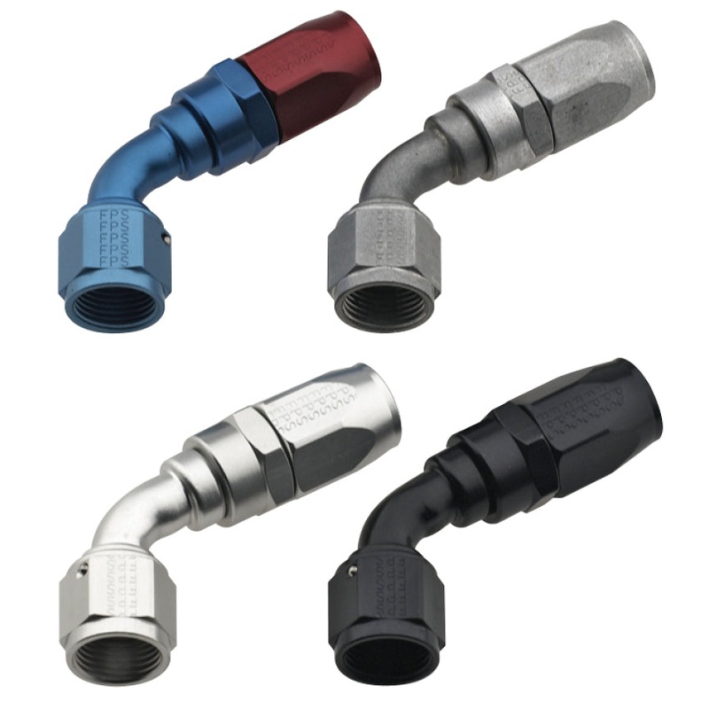 Fragola -6AN x 60 Degree Power Flow Hose End – Blue/Red