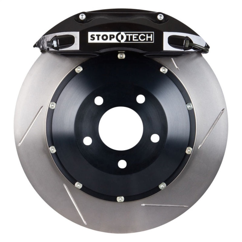 StopTech 2015 VW GTI Front BBK w/ Black ST-40 Caliper Slotted 355×32 2pc Rotor