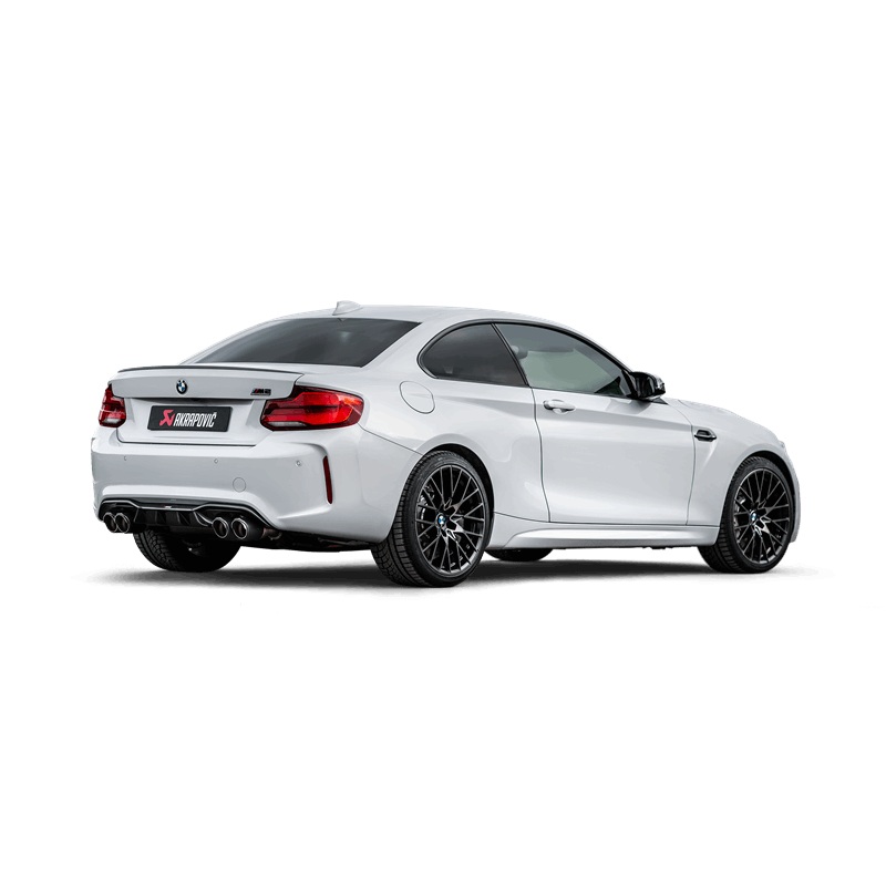 Akrapovic 2018+ BMW M2 Competition/M2 CS (F87N) Slip-On Line (Titanium) w/Carbon Fiber Tips
