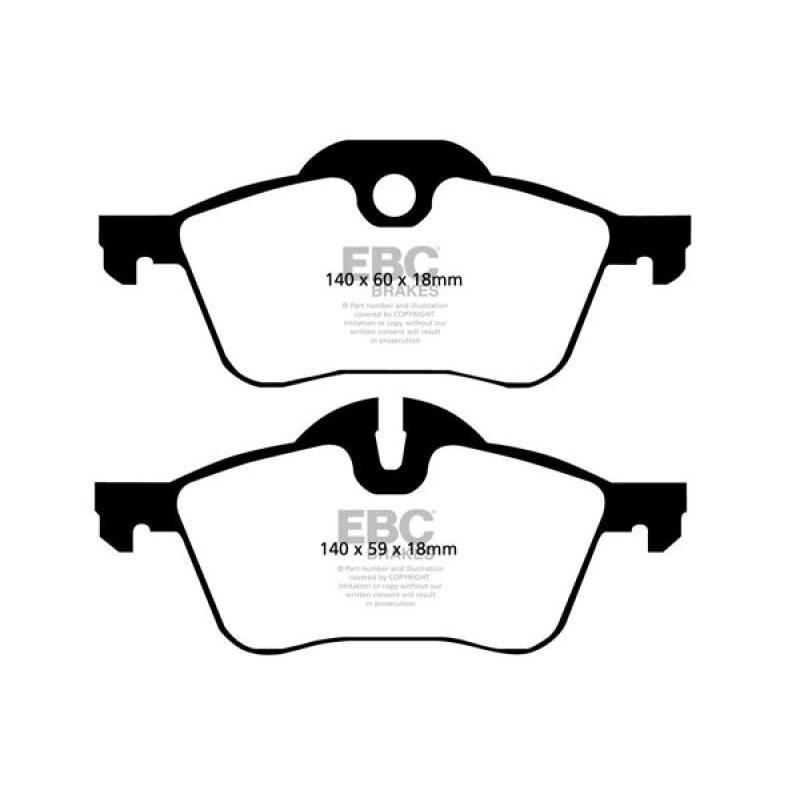 EBC 02-03 Mini Hardtop 1.6 Greenstuff Front Brake Pads