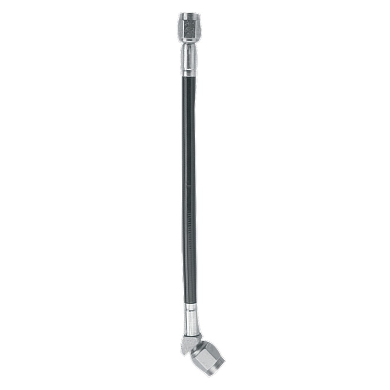 Fragola -3AN Black Covered Assembly Straight x 45 Degree 22in